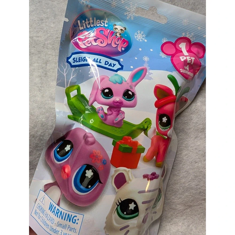 1 Littlest Pet Shop SLEIGH ALL DAY Blind‎ Mystery Pack Christmas Holiday LPS